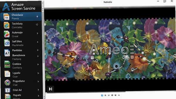 Amaze Multimedia Screen Saver 播放高清视频屏保画面,画面清晰流畅,色彩鲜艳,多媒体文件列表在侧边栏