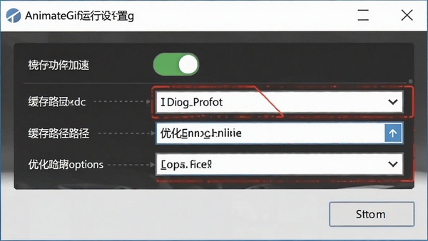 AnimateGif�������ý��棬��ʾӲ�����ٿ��غͻ���·��ѡ��ǿ���Ż�ѡ��
