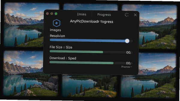 AnyPicDownloader���ظ���ԭͼ�Ľ��Ƚ��棬��ʾͼƬ�ֱ��ʡ��ļ���С�������ٶȣ������и���羰ͼ����ͼ��ǿ��������