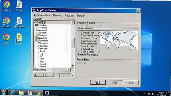 AppCrashView������˫����һ��������¼�����鴰�ڣ���������ʾģ���б����쳣��Ϣ����ջժҪ����ϸ������������ʽΪ����Windows�Ի��򣬱���Ϊ���棬����ɾ�רҵ��