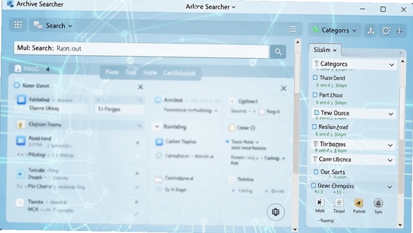 Archive Searcher���������ͼ��չʾ��������ͷ���ɸѡѡ�����Ϊǳ��ɫ�Ƽ��з������ɾ�����