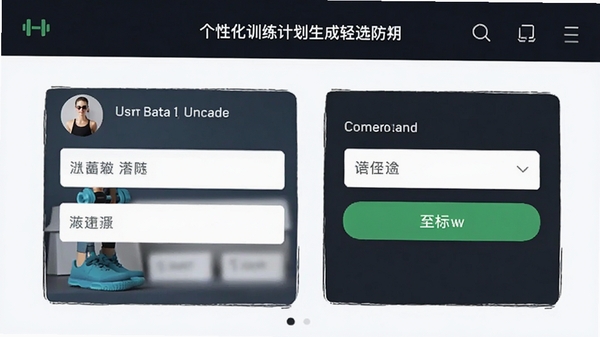 ���ὡ��APP�ĸ��Ի�ѵ���ƻ����ɽ��棬չʾ�û���������������Ŀ��ѡ��