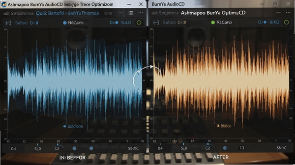 һ��չʾAshampoo BurnYa AudioCD���������Ż����ܵ���Ƶ����ͼ������������ʾ�Ż�ǰ��ĶԱȣ�����ƽ���ұ������������Ϊרҵ��Ƶ�����ҷ��