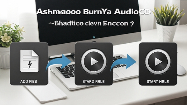 һ��չʾAshampoo BurnYa AudioCDһ��ʽ��¼���̵�ʾ��ͼ���������ļ�����ʼ��¼���������裬���������ļ�ͷָʾ������Ϊ�����Ĺ���̨����