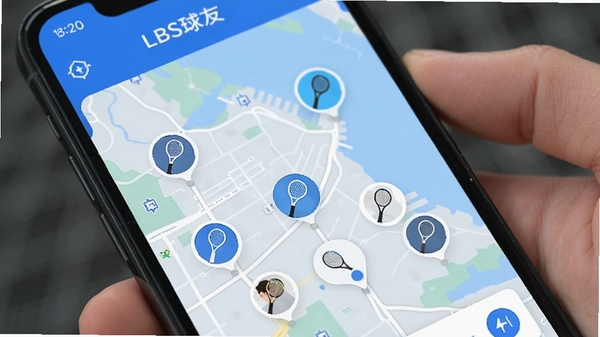 �ֻ�������д��չʾС��Ȧapp�ĸ������ѵ�ͼҳ�棬��ͼ�Ϸֲ��Ŷ������������ͼ����û�ͷ�񣬽�����Ƽ���ִ�����ɫ��ɫ����ͻ��LBS�罻���ܡ�