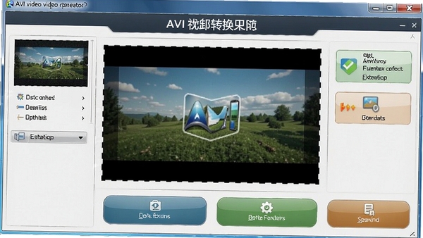 AVI��Ƶת�����������ͼ��չʾ�������岼������Ĺ��ܰ�ť