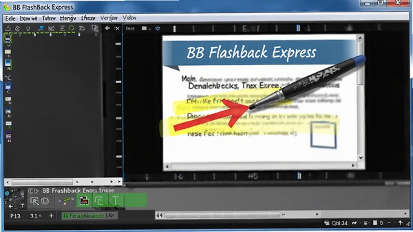BB FlashBack Express ¼��ʱʹ�û��ʹ�������Ļ�ϱ�ע����ʾ��ɫ��ͷ�ͻ�ɫ����������Ϊ��ѧ�μ�