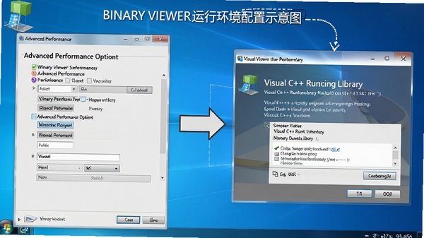 Binary Viewer���л�������ʾ��ͼ����ʾWindowsϵͳ�����еĸ߼�����ѡ��Լ�Visual C++���пⰲװ����