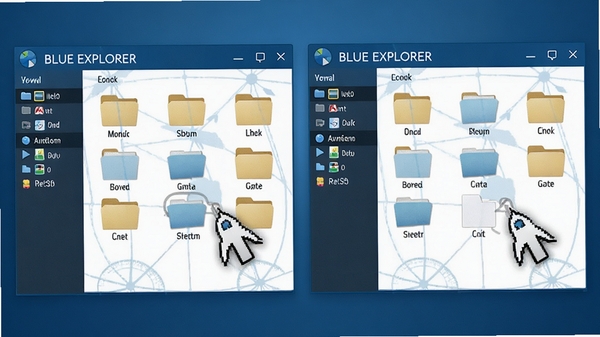 Blue Explorer ˫���ڲ�����ʾ�����Ҳ�����ʾ��ͬ�ļ��У������ק�ļ������ƶ�