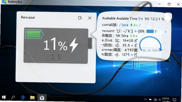 BatteryBar������Windows����������ʾ��ȷ��1%�ĵ�ص������֣�ͬʱ�������ݴ���չʾʣ�����ʱ�䡢��ŵ����ʵ���ϸ���ݣ�������Ƽ��󷽣���Ϣ���ֺ���