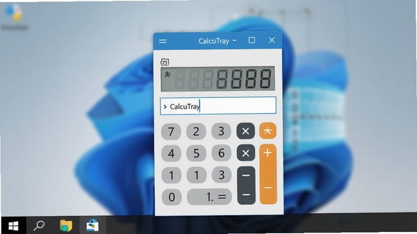 ����һ��չʾCalcuTray��Windows�������������򵯳����������Ľ�ͼ���������ִ��������黯������ͻ����������CalcuTray�ͼ������ı���ԣ����Ϊ��ƽ��UI��ƣ�ɫ�����£��ֱ���1920x1080