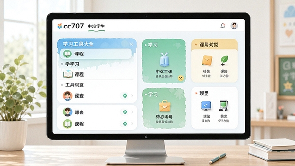 cc707��Сѧ������ѧϰ���ߴ�ȫ�������Ԥ��ͼ��չʾ�γ��б���ѧϰ����ģ�飬�����������