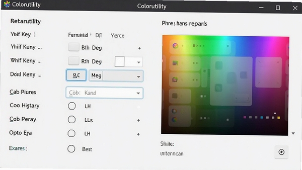 colorutility�������ý��棬��ʾ��ݼ����ú�ɫ����ʷ��¼��������ѡ������࣬��������