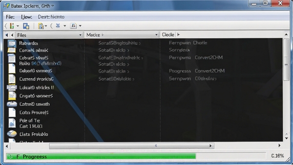 Convert2CHM�������������棬�ļ��б����ж���������ĵ����ײ���ʾ���Ȱٷֱ�