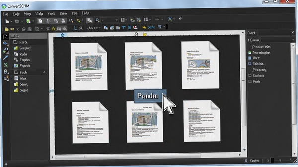 Convert2CHM���������ڽ������ͬ��ʽ���ĵ���ק���뵽�༭���Ĳ������棬���ָ����ʾ��ק����