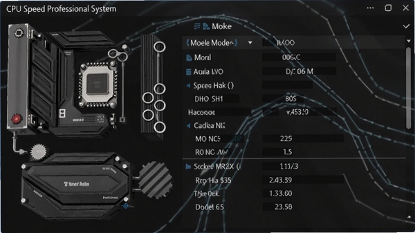 CPU Speed Professionalϵͳ��Ϣ���棬չʾ�����ͺš��ڴ��С���Կ����Ƶ�Ӳ�������б�