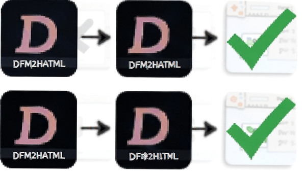 DFM2HTML�����Բ���ʾ��ͼ��չʾ��ͬDelphi�汾ͼ�����ӦDFM�ļ��ɹ�ת������ɫ�Թ�