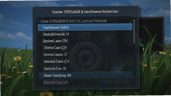 DVDSubEdit��������Ļѡ��˵����г���������ѡ���������