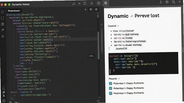 Dynamic Notes�༭���棬���ΪMarkdownԴ�룬�Ҳ�Ϊ��ȾԤ�����������⡢�б��������ʹ�����������רҵ��