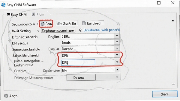 Easy CHM软件在Windows系统上运行的兼容性设置界面,突出显示DPI设置选项