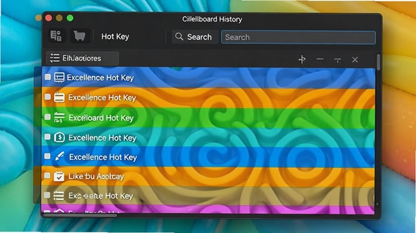 Excellence Hot Key��������ʷ���棬��ʾ�б���������ɫ������