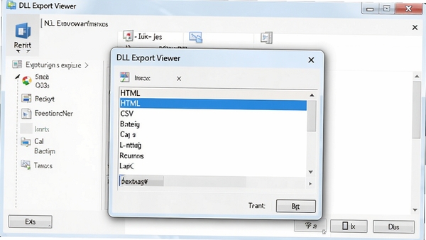 DLL Export Viewer�������������ͼ����ʾ������ʽѡ��˵�������HTML��CSV��ѡ�����ΪϵͳĬ������