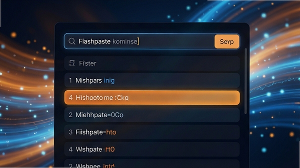 Flashpaste�����������˹���չʾ������������ؼ��ʣ��·��б�ʵʱ���˸���ƥ���������ӦѸ�٣�����Ϊ��̬��Ч�����ָ�Ч��������������ִ�������UI���
