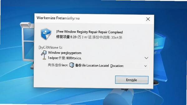 Free window registry repair�޸������ʾ���ڣ���ʾ�޸��������ͱ����ļ�λ�ã�����ɾ���ˬ