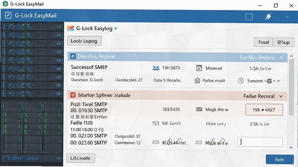 G-Lock EasyMail������־���棬չʾ�ɹ���ʧ�ܼ�¼������ʾSMTP���ô���������