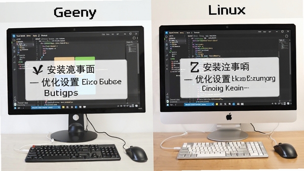 Geany��Windows��Linuxϵͳ�����еĶԱȽ�ͼ���ֱ��ע��װע��������Ż�����λ��