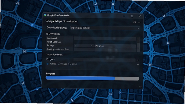 Google Maps Downloader�����ڵ��������У���ʾ���ӵ��������ý���ͽ������������г��е�·����ͼ���Ƽ���ɫ����רҵ�����������