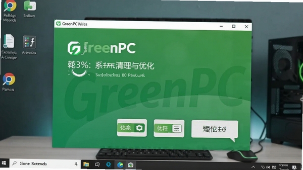 GreenPC �����������ͼ��չʾϵͳ�������Ż����ܣ��������ִ�����ɫ����ɫ��������Ϊ�������棬ͻ���������ƺͺ��Ĺ��ܰ�ť