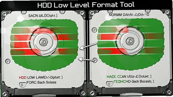 HDD Low Level Format Tool ɨ��Ӳ�̻�����ʾ��ͼ����ɫ��ǻ���λ�ã���ɫ��ʾ�������򣬶Ա����ԣ������׶�