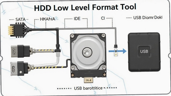 HDD Low Level Format Tool ���Ӹ���Ӳ�̽ӿڵ�ʾ��ͼ������SATA�ߡ�IDE�ߡ�USBӲ�̺У�չʾ�����Թ㷺