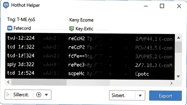 Hotkey Helper������־���棬��ʾ����ʱ���밴����¼������Ϊ��ɫ����ɸѡ�͵�����ť