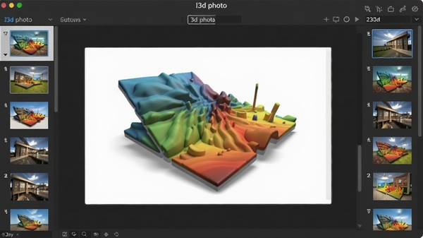һ��չʾI3d photo�������н���Ľ�ͼ�������࣬������ʾһ��ɫ�����޵�3D������Ƭ����Χ����Ƭ����ͼ�б������ֳ�������רҵ������