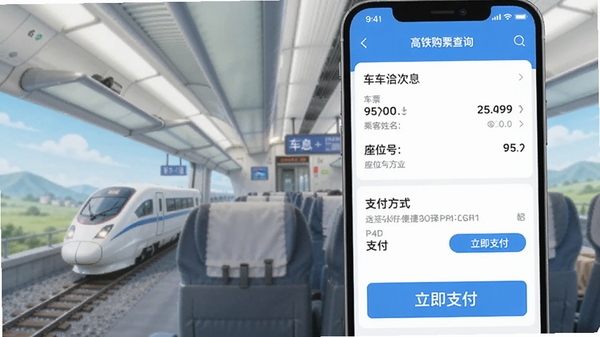��Ʊ������Ʊ��ѯAPP�Ķ���ȷ��ҳ�棬��ʾ������Ϣ���˿���������λ�ź�֧����ʽѡ�񣬵ײ�����Ŀ�ġ�����֧������ť������ɫ��������ǿ����ȫ�����١���ݵ�֧�����顣