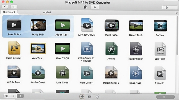 iMacsoft MP4 to DVD Converter��Ƶ������棬��ʾ������Ƶ��ʽ�ļ��б����ɹ����ӣ��ļ�ͼ�������������Ѻã�����Ϊǳ��ɫ��ͻ�������ļ����Ժʹ��ļ�����������