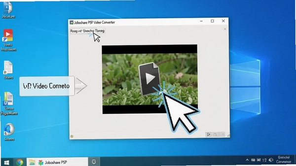 չʾJoboshare PSP Video Converter��ק��Ƶ�ļ����������ڵĲ���ʾ��ͼ������ͷ������ק����������Ϊ�������棬����������࣬�������дʵ��ͻ�����������Ժ���ק���ܡ�