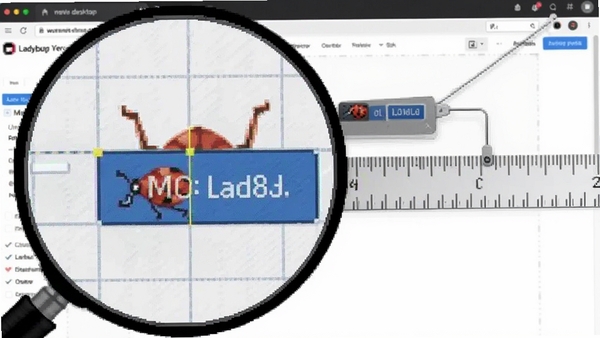 Ladybug on desktop�����طŴ�����Ļ��߹��ܽ�ͼ���Ŵ��������ɼ��������񣬱�߹������ڲ���������ť��ľ��룬����Ϊ��ҳ��ƽ��档