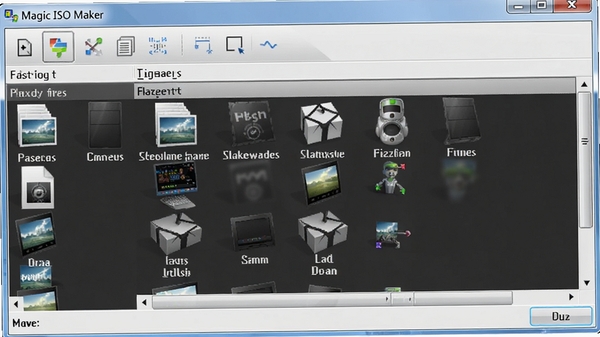 Magic ISO Maker�������ͼ��չʾ���Ĺ������;����ļ��б�