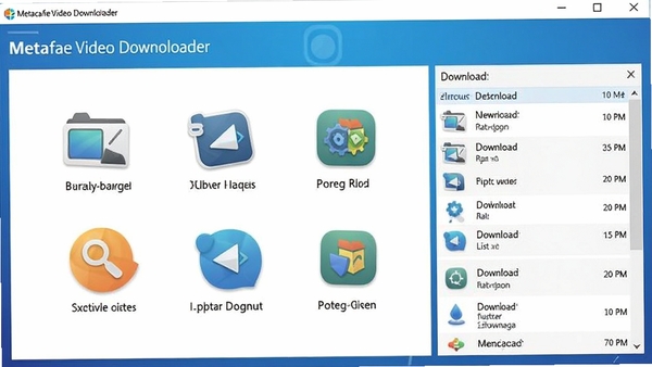 Metacafe Video Downloader���������ͼ��չʾ������������б�������Ϊ��ɫ���䣬ͼ����Ŀ���������ִ����