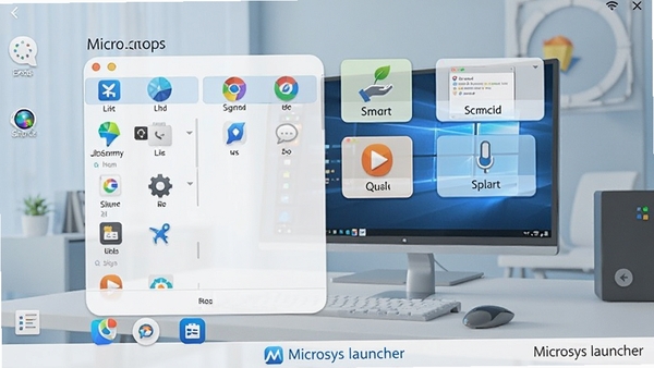 Microsys launcher �������ͼ��չʾ���������б��Ϳ��������ť������Ϊ�ִ������滷������������������ͻ�������ĸ�Ч�������ܡ�