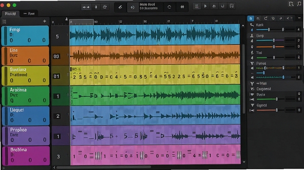 MIDI���׿������������Ķ�����༭���棬��ͬ��ɫ���������ͬ��������������׶��գ���������������ʺ�רҵ��������