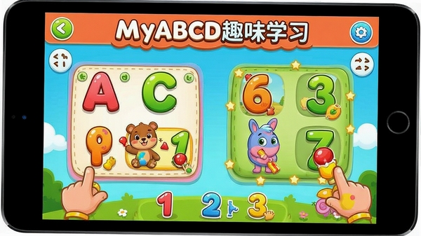 MyABCDȤζѧϰ��������չʾ��ɫ�����ޣ���ͨ��񣬰�����ĸ�����ֻ�����ϷԪ��
