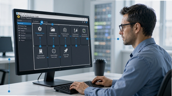 Network Administrator Toolkitʹ�ý̳�ʾ��ͼ��չʾ����Ա�ڵ���ǰ��������������������ע���������򣬷��дʵ������רҵ��ά����