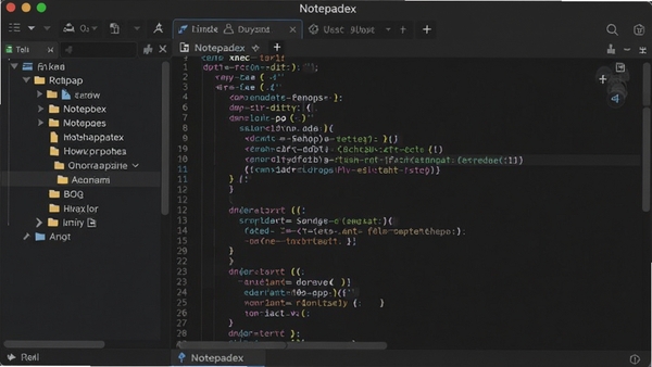 Notepadex�������ͼ��չʾ���ǩҳ����ɫ���⣬���������ʾ������ļ����б�������������ִ�