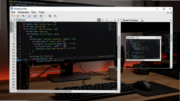 Notepadex����༭�����棬չʾPython�������Ч��������кţ��Ҳ�ʵʱԤ�����ڣ�ɫ������������Ϊ����Ա����̨