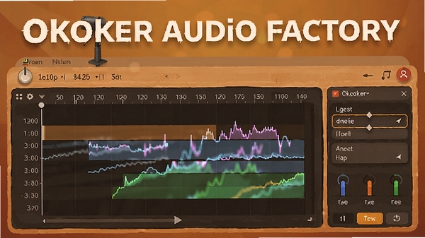 Okoker Audio Factory�����������棬չʾʱ�����Ч�����ã�����Ϊůɫ����ͻ����������