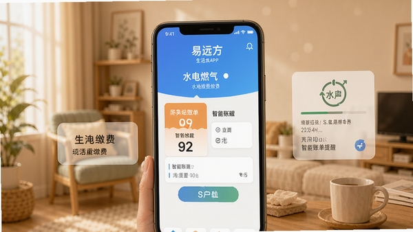 ��Զ��APP����ɷѹ��ܽ��棬չʾˮ��ȼ���ɷ���ڼ������˵����ѹ��ܣ�������ܰʵ��